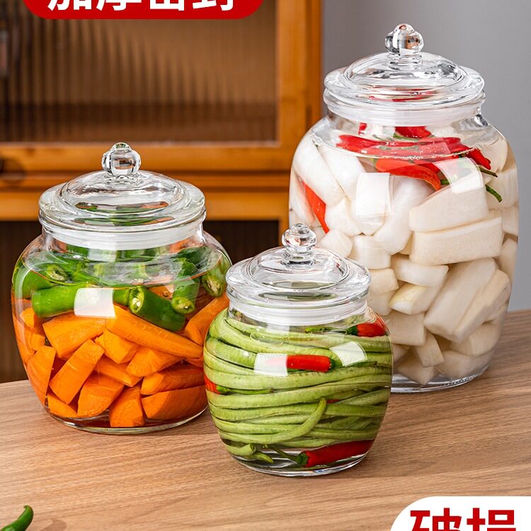 泡菜坛子家用玻璃罐食品级咸菜罐腊八蒜泡菜罐子咸菜腌菜罐密封罐
