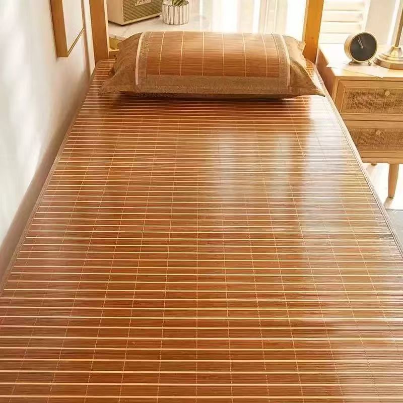 凉席竹席冰丝夏季学生宿舍单人席子0.9家用可折叠双面夏天草席