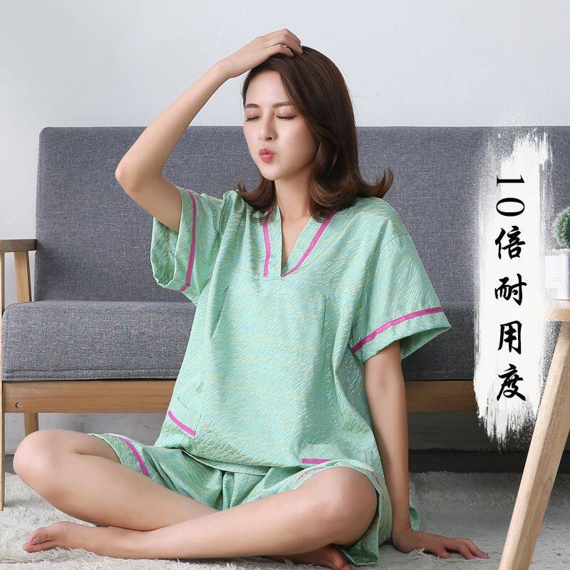 裂纹加厚纯棉汗蒸服女款安然纳米男加固桑拿服足疗按摩服大码浴服