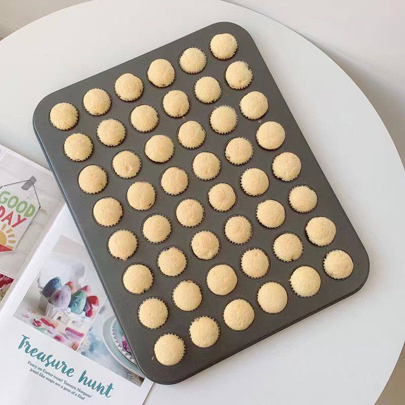 35连/48连迷你蛋糕模具纸杯马芬小蛋糕烤盘脆皮戚风模具烤箱凌之