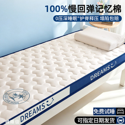 学生宿舍乳胶床垫遮盖物单人榻榻米海绵床褥垫被租房专用90x190cm