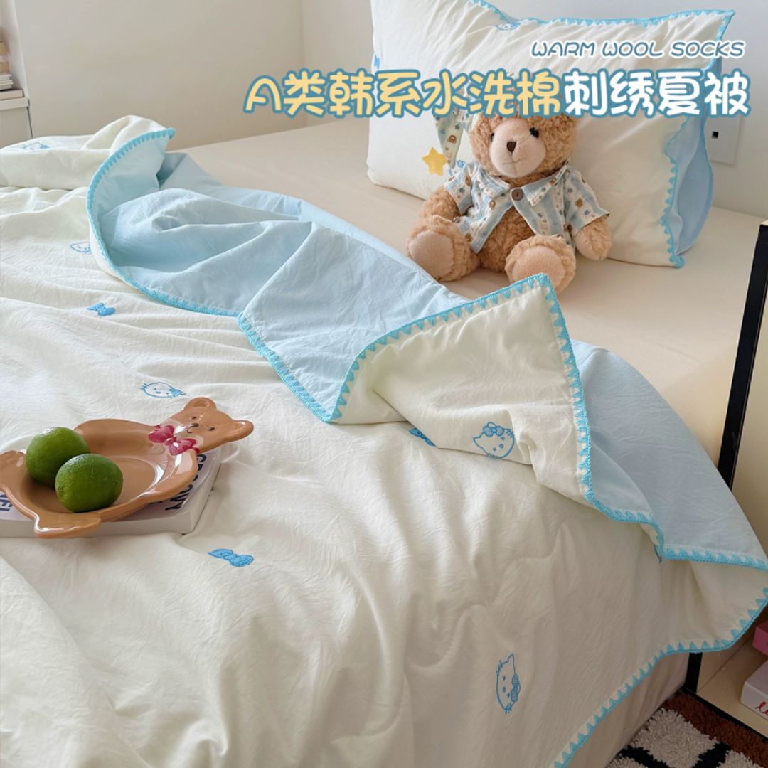 毛巾绣夏被夏凉被2026新款可机洗空调被夏天薄款被子宿舍单人盖被