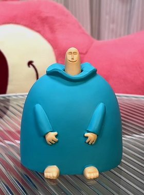 李子熟了蓝胖中指摆件女生送礼物男生朋友同事搞笑沙雕好玩的东西