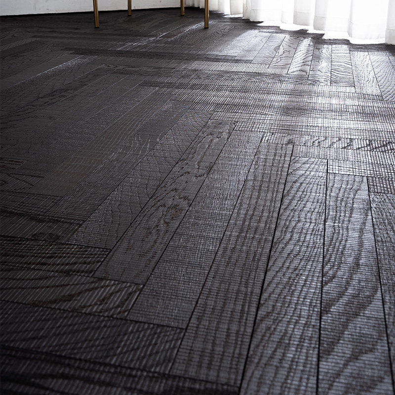 纯黑色全桦多层实木人字拼地板橡木锯齿纹中古风ENF环保地暖15mm,基础建材,原木板/实木板,淘宝优惠券,粉丝福利购,淘宝优惠卷