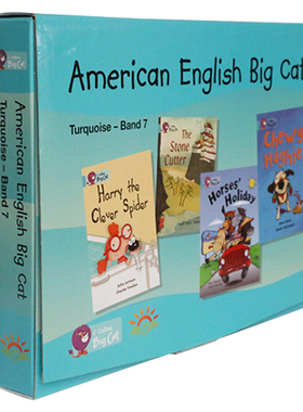 American English Big Cat 7 英文原版 分级阅读美版柯林斯大猫系列青绿色七级 柯林斯大猫分级阅读教材7阶段13册 赠音视频小达人