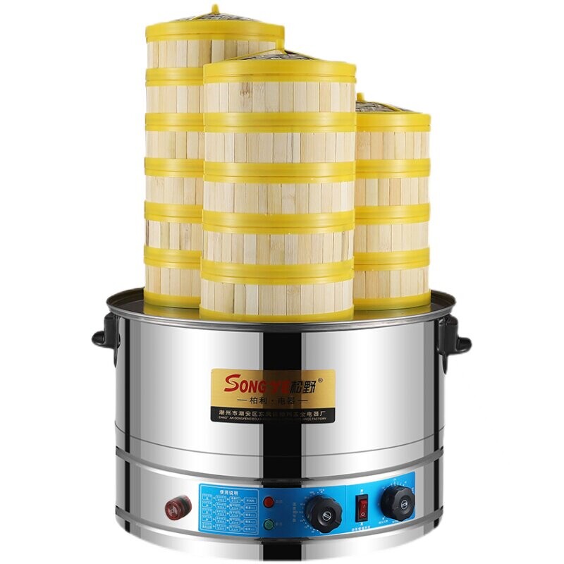 松野电蒸炉商用小笼包蒸锅煤气小机沙县竹蒸笼早餐电蒸锅型蒸包子
