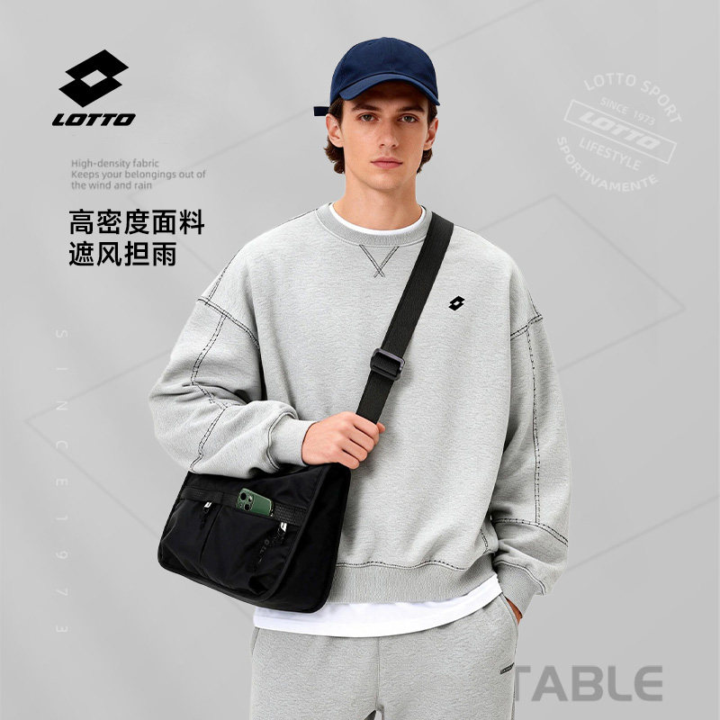 乐途男士斜挎包简约多功能运动休闲青少年轻便百搭时尚便捷单肩包
