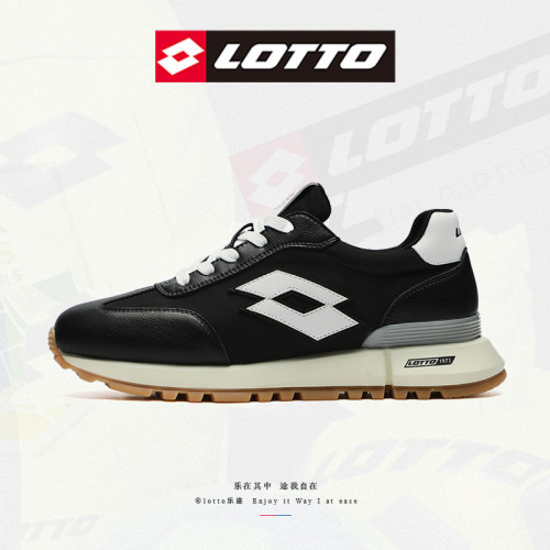 Lotto/乐途运动阿甘鞋男黑色复古