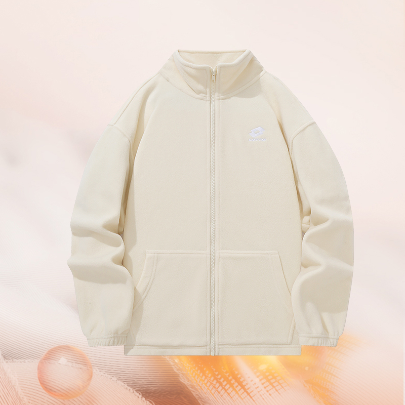 情侣抓绒衣摇粒绒卫衣拉链立领男