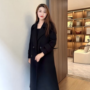 【大美唤粉丝专享】70%羊毛30%兔毛时尚秀场款双面呢大衣-028