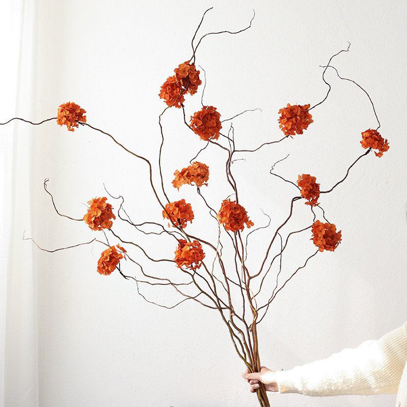 绣球龙柳干枝艺术干花花束永生花高级感真花插花软装民宿酒店装饰,家居饰品,干花/花瓣/干花包/干树枝,淘宝优惠券,粉丝福利购,淘宝优惠卷