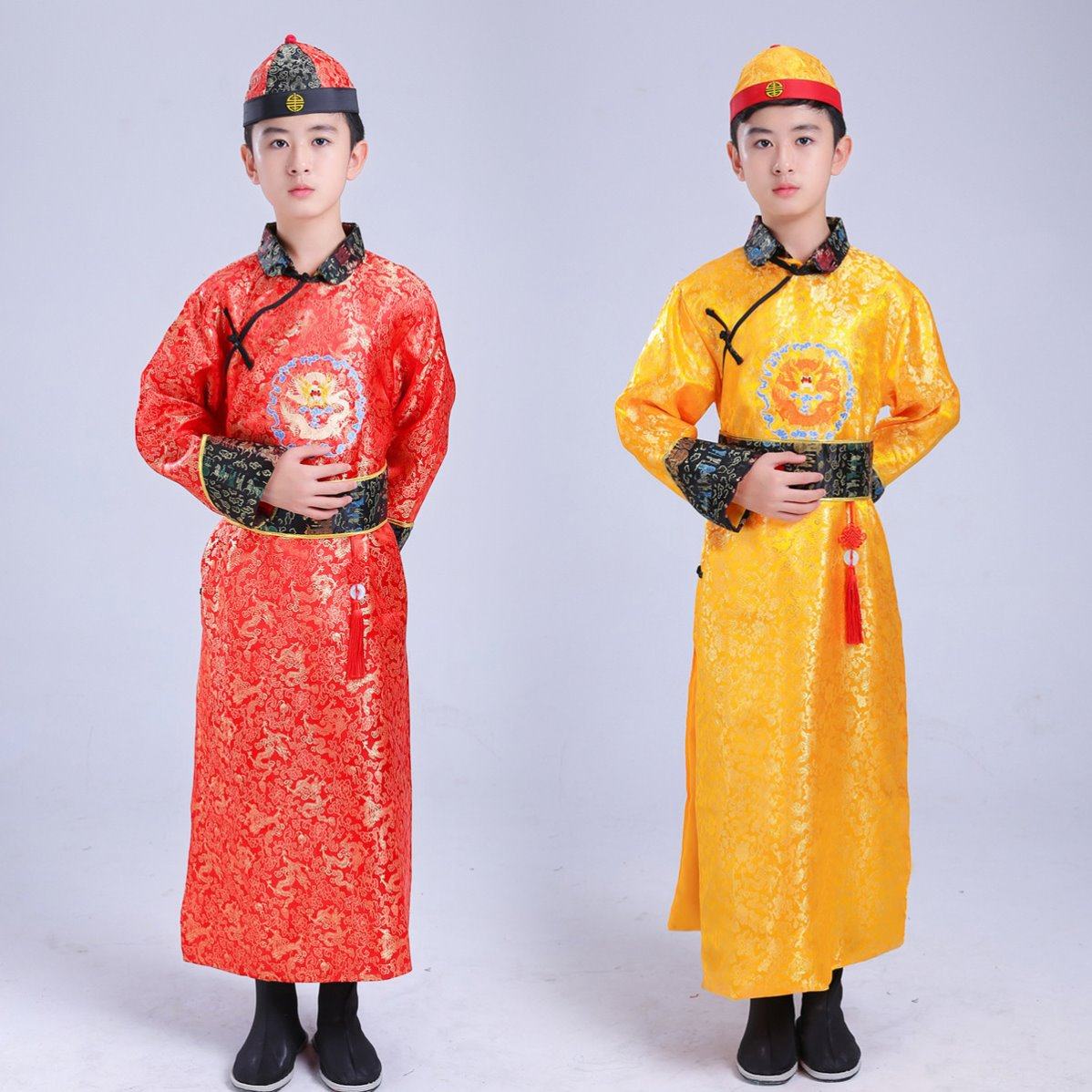 儿童古装清朝贝勒服阿哥装男童满族服装公子少爷服民族风小孩子服