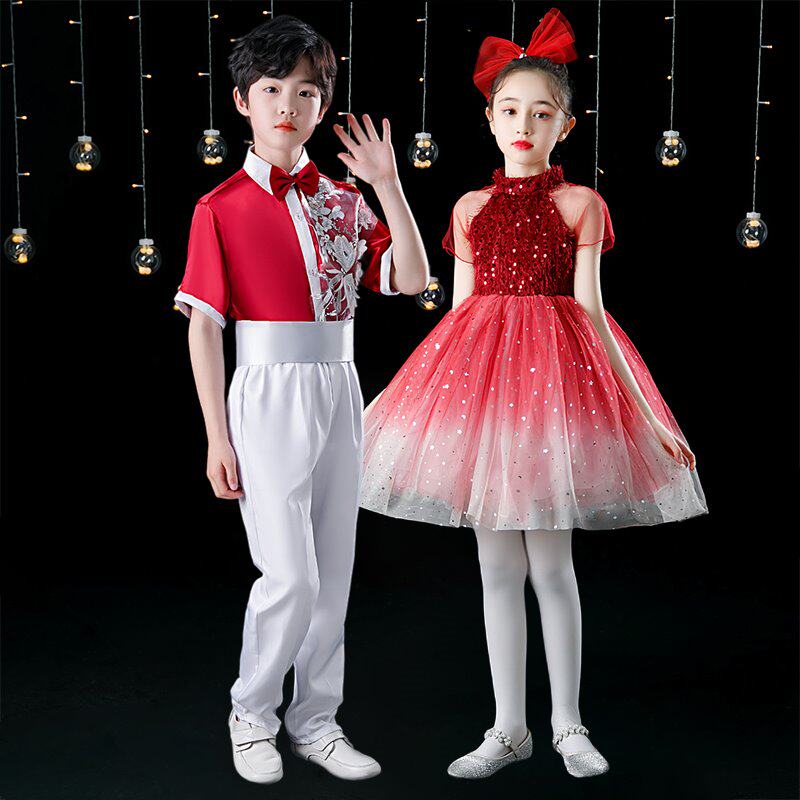 六一儿童节大合唱演出服中小学生男女童幼儿园舞蹈演讲朗诵表演服