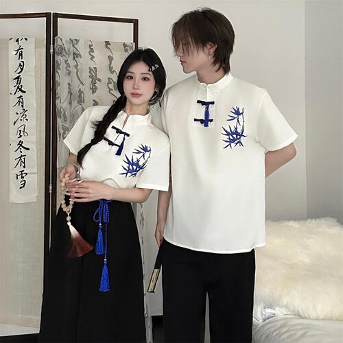 新中式古风汉服初中高中学生合唱诗朗诵演出服毕业季国风班服套装