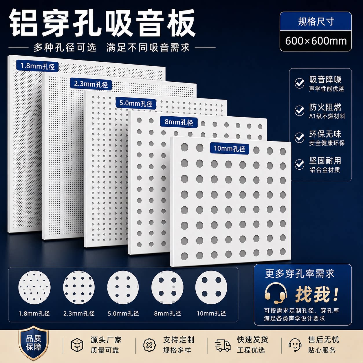 铝穿孔吸音板吊顶墙面板降噪