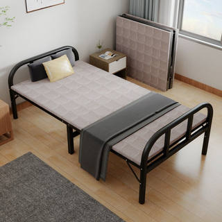 瑶颖(免安装)折叠床单人床午休床午睡床家用简易床1.2米硬板床铁