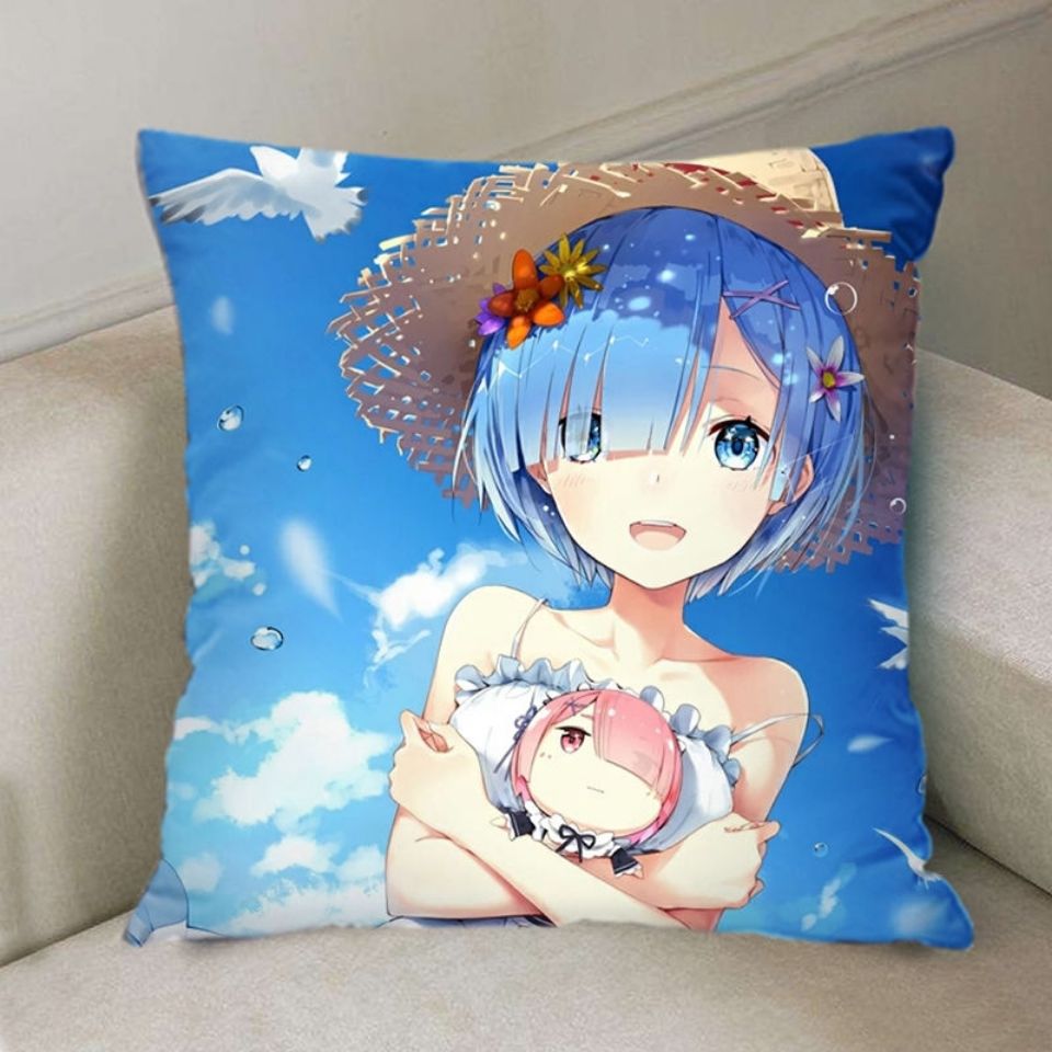 新款Re从零开始的异世界生活动漫抱枕蕾姆雷姆二次元周边定制靠垫