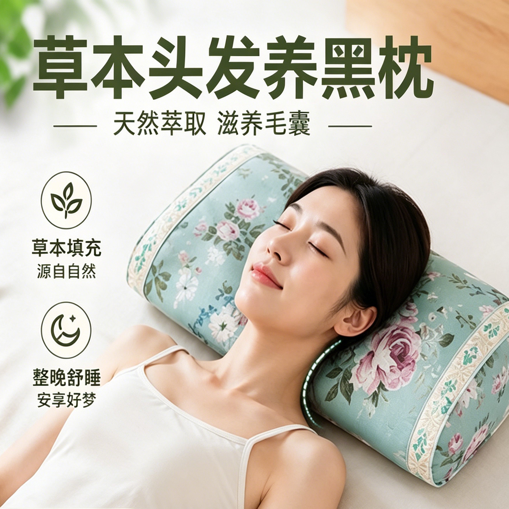 仁医世家头发变黑枕头多种花草填充高低可调家用枕头花草官方正品