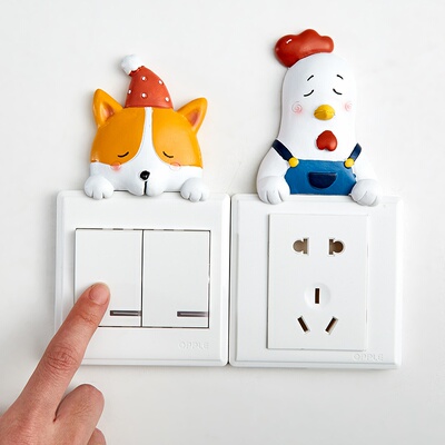 极速Nordic Wall Switch Animal Decoration Home Office Artwork
