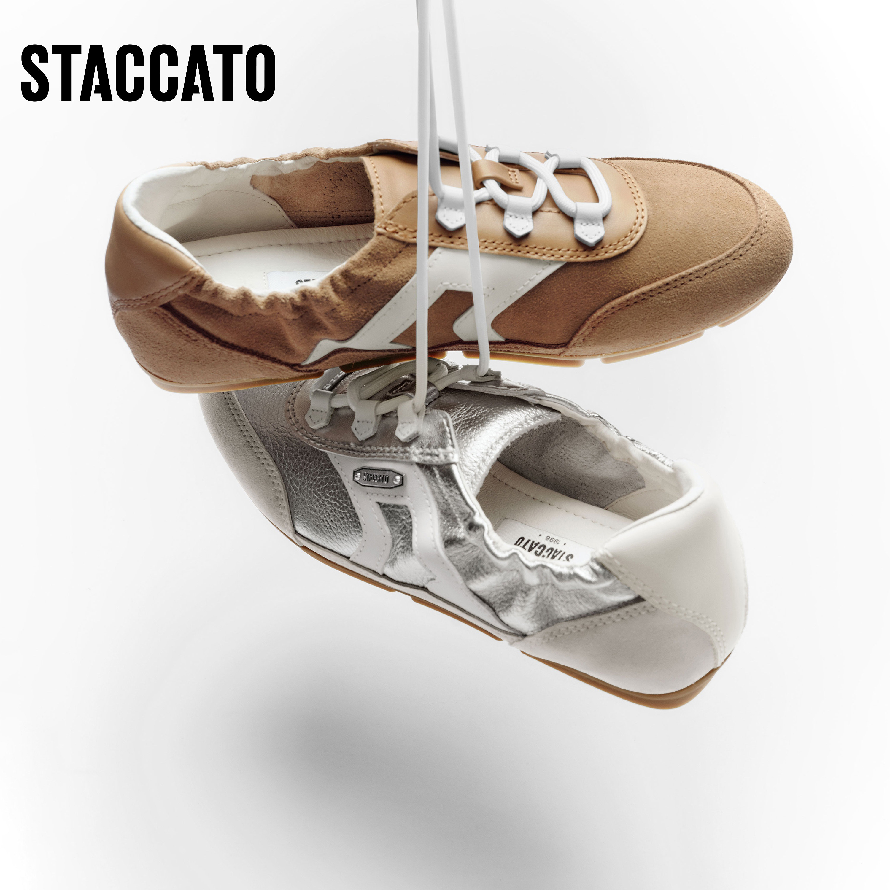 思加图2026春季新款卷卷音符德训鞋运动休闲鞋平底鞋女鞋EJR78AM6