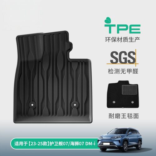 适用于25款海狮07DM-i汽车脚垫专车专用脚垫TPE脚垫后备箱垫子