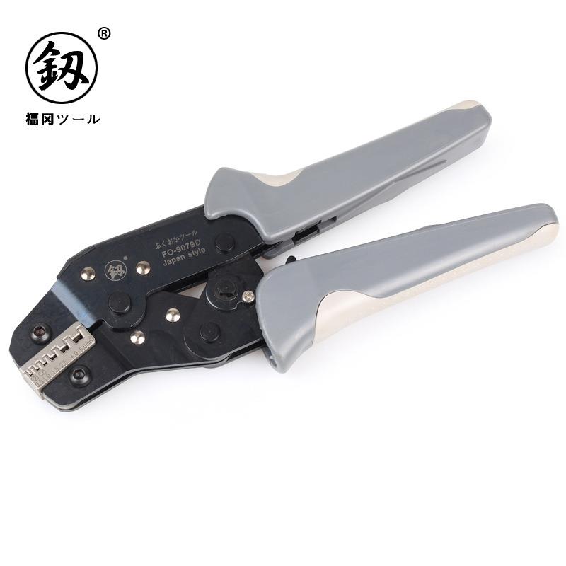 供应福冈工具棘轮冷压钳多功能端子压着钳电工压接压线钳子