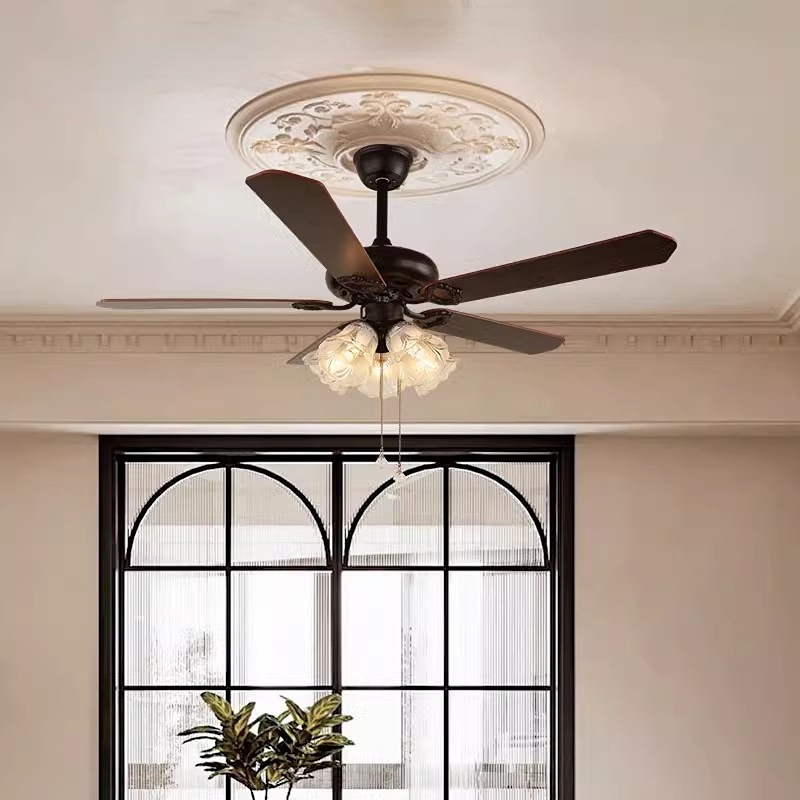 中古餐厅风扇吊灯家用客厅电扇一