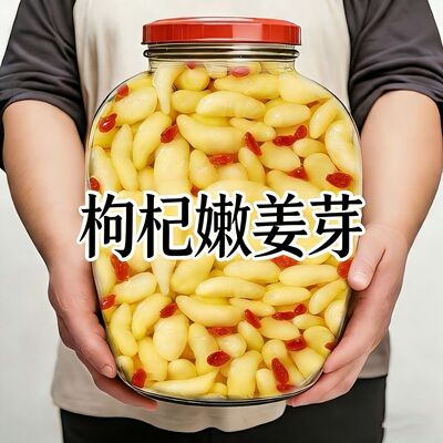 新鲜枸杞泡姜芽新鲜嫩姜芽酸甜腌制泡菜下饭菜仔姜糖醋生姜姜片