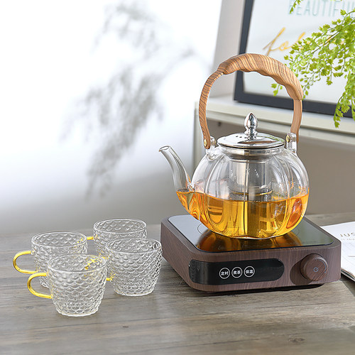 玻璃茶壶耐高温过滤家用电陶炉茶水分离泡茶壶茶具套装加厚沏茶壶