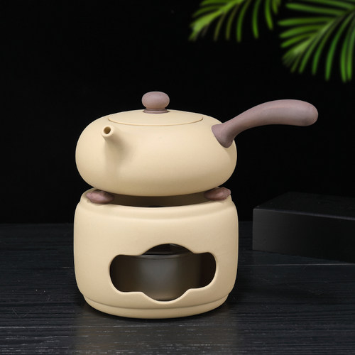 粗陶手工壶陶土茶壶陶瓷功夫茶具泡茶壶小号茶炉蜡烛灯底座酒精炉