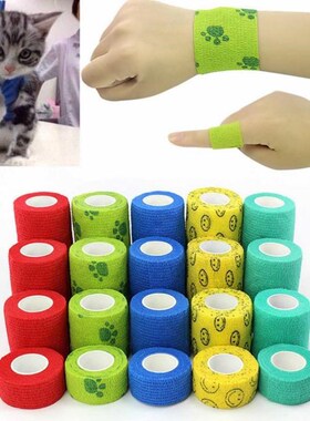 1 Roll 16 Colors Flexible Self Adherent Cohesive Pet  Ban