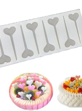 3D Love Heart Shaped Wedding Cake Toppers Chocolate Cookie S