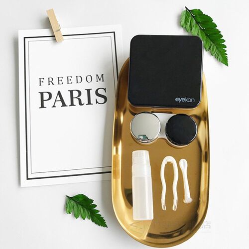 Hot Mirror Contact Lens Case simple square companion box co