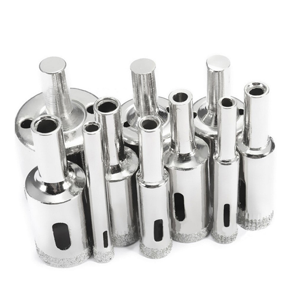 10pcs 6-30mm Diamond Coated Drill Bit Set for Tile Granite M