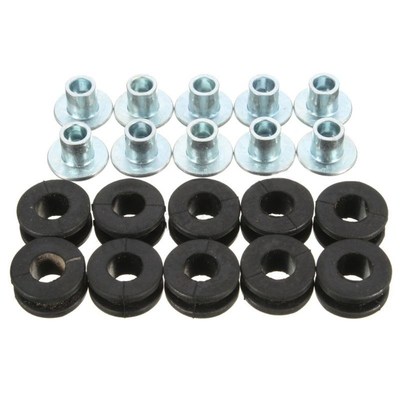 10 Sets Motorcycle Rubber Grommets Bolt Kit Pressure Relief
