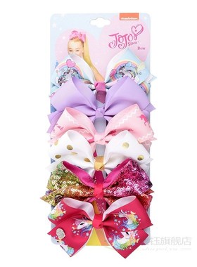 6 Pieces/Set JoJo Bows Jojo Siwa Rainbow Printed Knot Ribbon