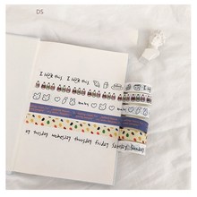 SIXONE Ins Simple Cartoon Washi Tape English Letter Hand Acc