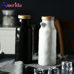 400ML Ceramic Oil Bottle Kitchen Vinegar Oil Olive Dispenser