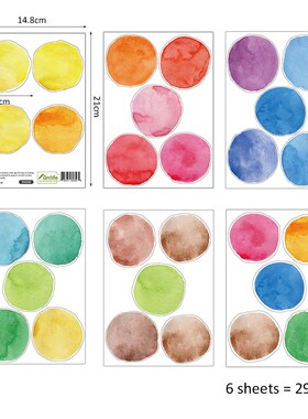 29 Pcs/Set PVC Baby Wall Decals Colored Dots Creative ers fo