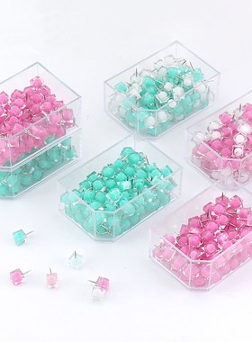 TUTU 80 pcs/box Ball Head Pin jelly Thumb Tacks Marcaron Col