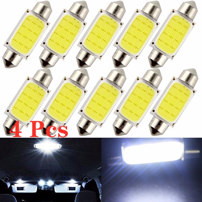 4pcs/lot 31mm 36mm 39mm 41mm Car COB 1.5W DC12V Interior Car