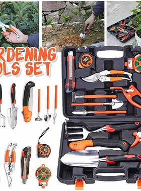 12PCS Garden Tools Kit Gardening Tools Set Pruner Rake Shove