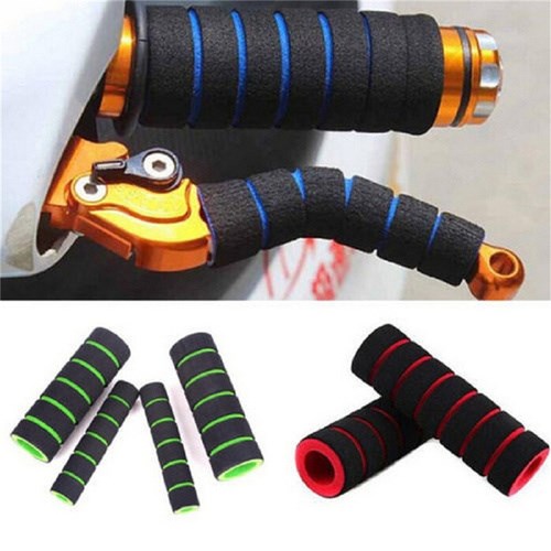 2 Pair Motorcycle Bicycle HandleBar Grip + Brake Clutch Leve