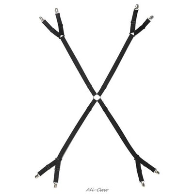 One set Crisscross Adjustable Bed/Fitted Sheet Straps Suspen