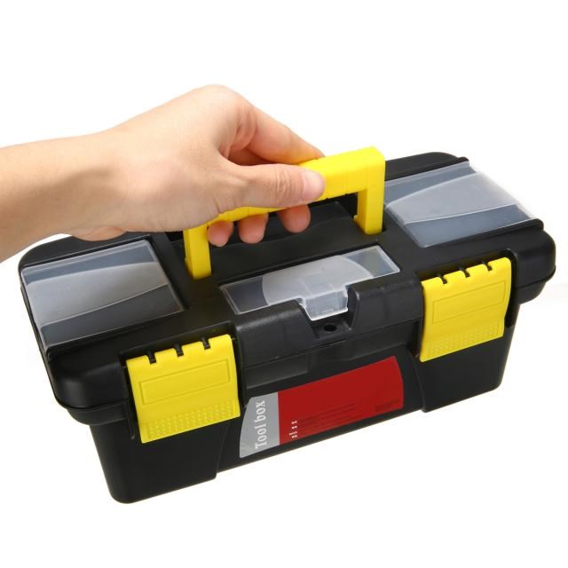 Large Storage Tool Box Double Layer Plastic Tool Hardware Ca