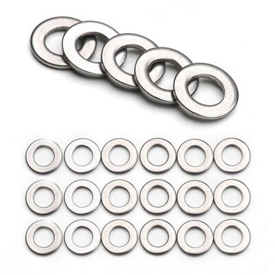 ZENHOSIT 50PCS M6 Stainless Steel Flat Washers Sealing Metri