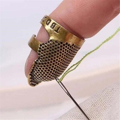 Retro Sewing Thimble, Finger Protector Metal Shield Protecto