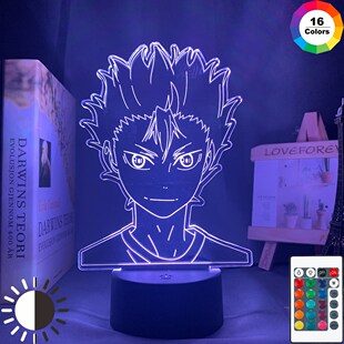 3d Lamp Anime Haikyuu Nishinoya Yuu Figure for Kids Child Be