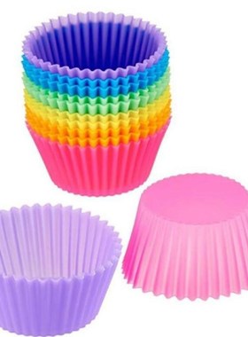 12pcs Silicone Liner Cupcake Paper Baking Cup 3D Cake Cup Mu