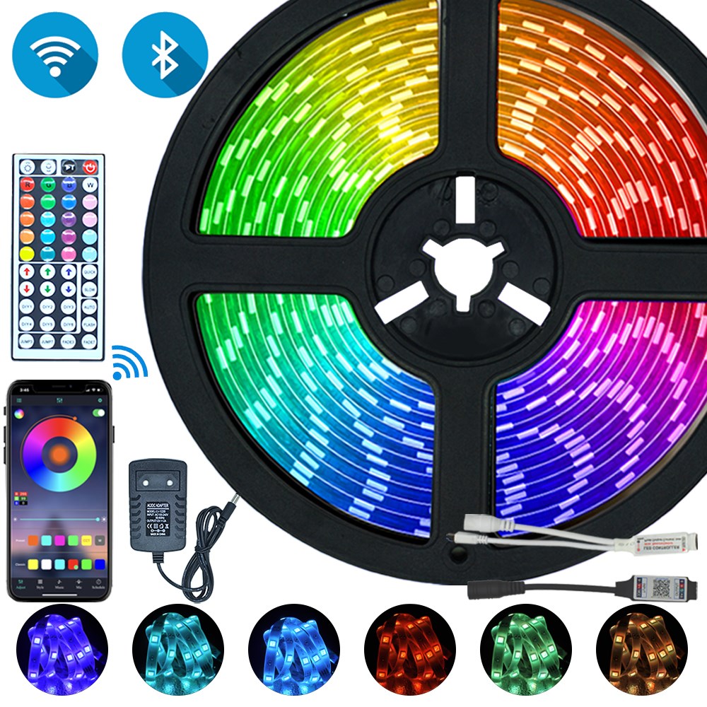 LED Strips Lights Bluetooth Iuces RGB 5050 SMD 2835 Waterpro